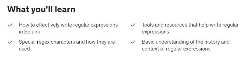 "Regular Expressions, from Beginning to End" Splunk Online Training Course"