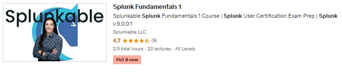 Splunk Fundamentals Training Course 1