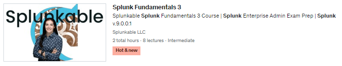 Splunk Fundamentals Training Course 3