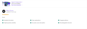 Splunk Fundamentals 1 course 4.5 out of 5 stars review by Wilson Choong