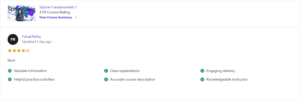 Splunk Fundamentals 1 course 4 out of 5 stars review by Faisal Rafiq