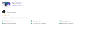 Splunk Fundamentals 1 course 5 out of 5 stars review by Aj