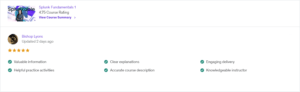 Splunk Fundamentals 1 course 5 out of 5 stars review by Bishop Lyons